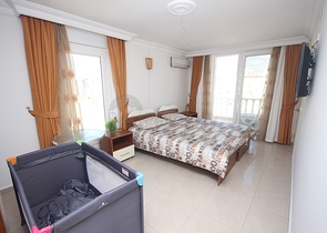 اطلالة بحر - طابق مرتفع - شقة غرفتين وصالة - في مهموتلار / الانيا 