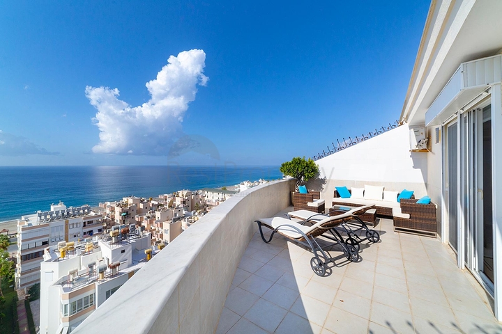 اطلالة بحرية ساحرة - تراس واسع - دوبلكس 4 غرفة وصالة -في مهموتلار / الانيا 