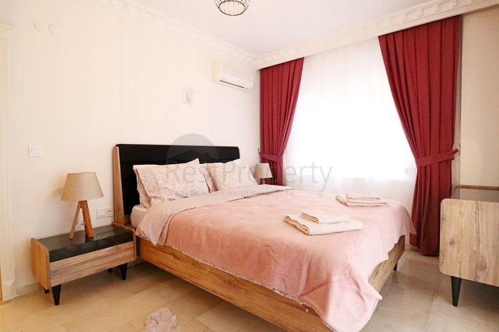 شقة مؤثثة - من تصميم غرفتين وصالة - في مهموتلار / الانيا 