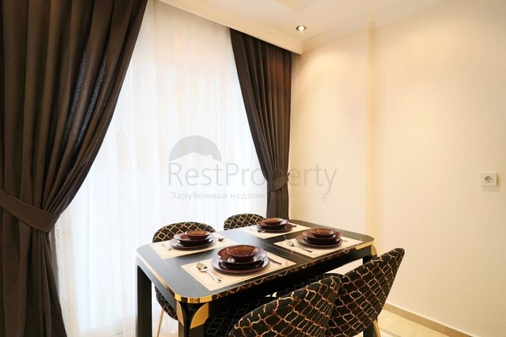 شقة مؤثثة - من تصميم غرفتين وصالة - في مهموتلار / الانيا 