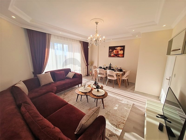 على شارع بارباروس - شقة غرفتين وصالة مفروشة - في مهموتلار / الانيا 