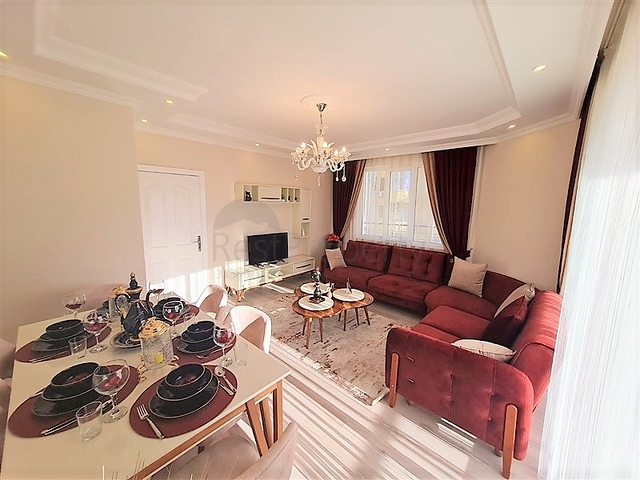 على شارع بارباروس - شقة غرفتين وصالة مفروشة - في مهموتلار / الانيا 