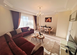 على شارع بارباروس - شقة غرفتين وصالة مفروشة - في مهموتلار / الانيا 