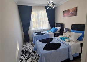 على شارع بارباروس - شقة غرفتين وصالة مفروشة - في مهموتلار / الانيا 