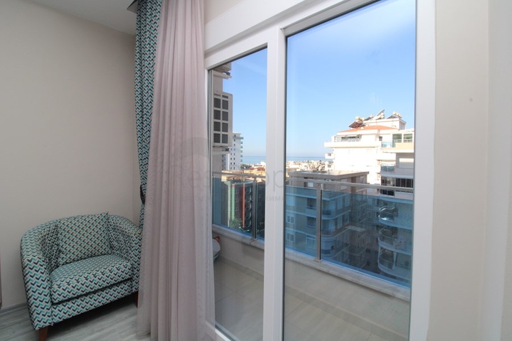 اطلالة بحر - شقة غرفتين وصالة - مؤثثة - في مهموتلار / الانيا 