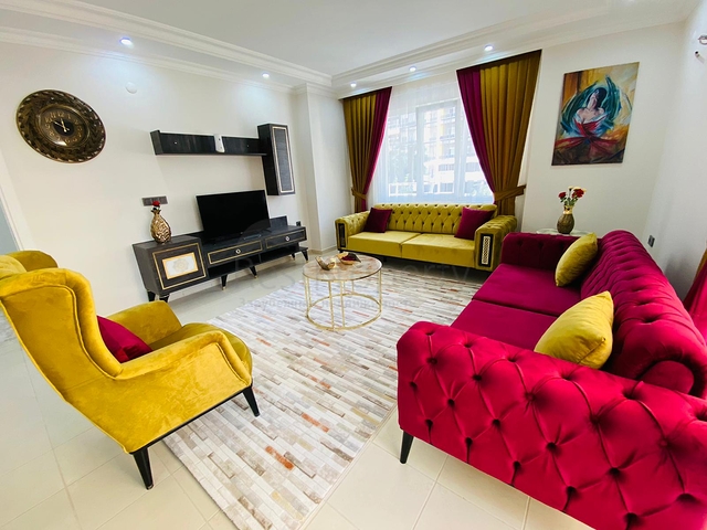 شقة مؤثثة - تصميم غرفتين وصالة - في منطقة مهموتلار الحيوية / مدينة الانيا 