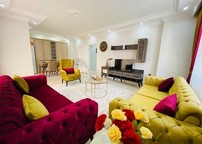 شقة مؤثثة - تصميم غرفتين وصالة - في منطقة مهموتلار الحيوية / مدينة الانيا 