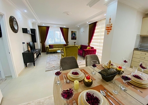 شقة مؤثثة - تصميم غرفتين وصالة - في منطقة مهموتلار الحيوية / مدينة الانيا 