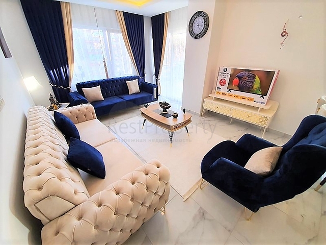 ضمن مجمع سكني حديث -شقة غرفتين وصالة مفروشة - في مهموتلار / الانيا 