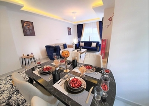 ضمن مجمع سكني حديث -شقة غرفتين وصالة مفروشة - في مهموتلار / الانيا 