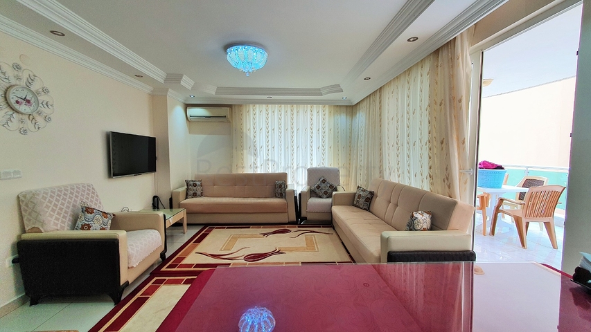 شقة غرفتين وصالة مفروشة - قريبة من البحر والخدمات - في مهموتلار / الانيا 