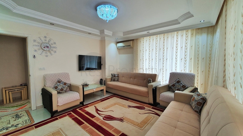 شقة غرفتين وصالة مفروشة - قريبة من البحر والخدمات - في مهموتلار / الانيا 