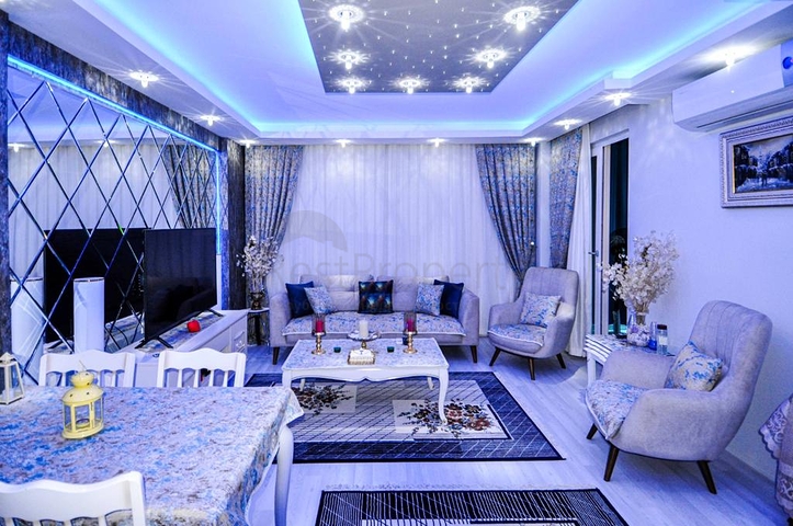 اطلالة بحر - شقة فاخرة - تصميم 2 غرفة وصالة - في مهموتلار / الانيا 