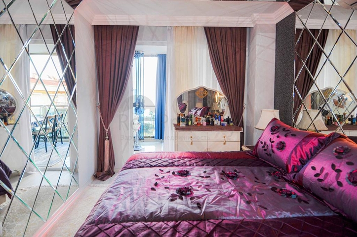 اطلالة بحر - شقة فاخرة - تصميم 2 غرفة وصالة - في مهموتلار / الانيا 