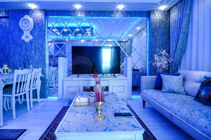 اطلالة بحر - شقة فاخرة - تصميم 2 غرفة وصالة - في مهموتلار / الانيا 