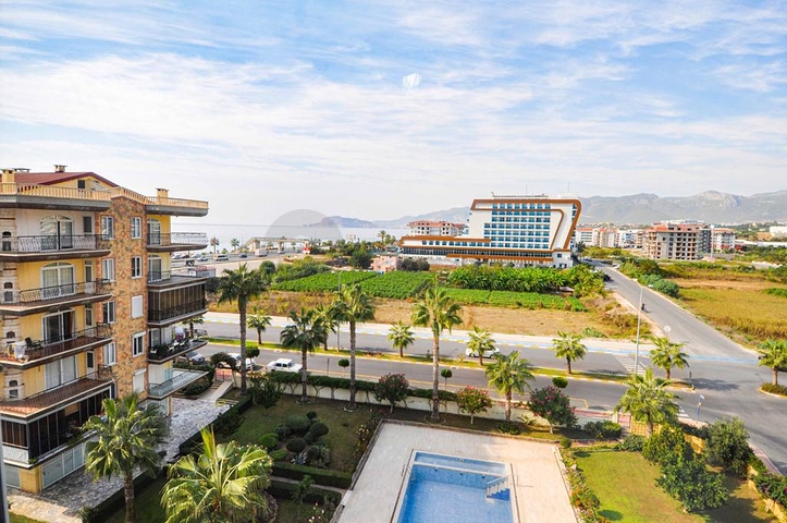 اطلالة بحر - شقة فاخرة - تصميم 2 غرفة وصالة - في مهموتلار / الانيا 