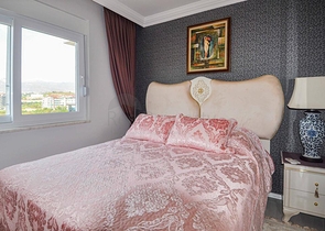 اطلالة بحر - شقة فاخرة - تصميم 2 غرفة وصالة - في مهموتلار / الانيا 