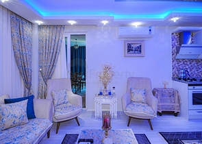 اطلالة بحر - شقة فاخرة - تصميم 2 غرفة وصالة - في مهموتلار / الانيا 