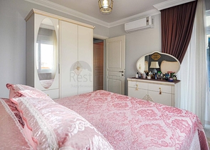 اطلالة بحر - شقة فاخرة - تصميم 2 غرفة وصالة - في مهموتلار / الانيا 