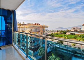 اطلالة بحر - شقة فاخرة - تصميم 2 غرفة وصالة - في مهموتلار / الانيا 