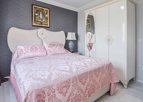 اطلالة بحر - شقة فاخرة - تصميم 2 غرفة وصالة - في مهموتلار / الانيا 