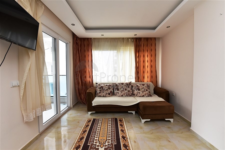 شقة غرفة وصالة - مفروشة - في منطقة قريبة من البحر والاسواق - مهموتلار / الانيا 