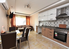 شقة غرفة وصالة - مفروشة - في منطقة قريبة من البحر والاسواق - مهموتلار / الانيا 