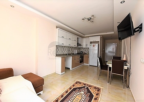 شقة غرفة وصالة - مفروشة - في منطقة قريبة من البحر والاسواق - مهموتلار / الانيا 