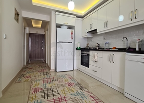 اطلالة بحرية - صف اول - شقة غرفتين وصالة - مفروشة - بسعر مناسب -في مهموتلار / الانيا 