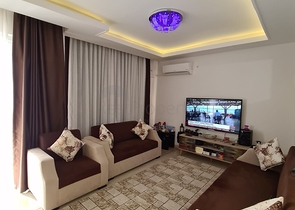 اطلالة بحرية - صف اول - شقة غرفتين وصالة - مفروشة - بسعر مناسب -في مهموتلار / الانيا 