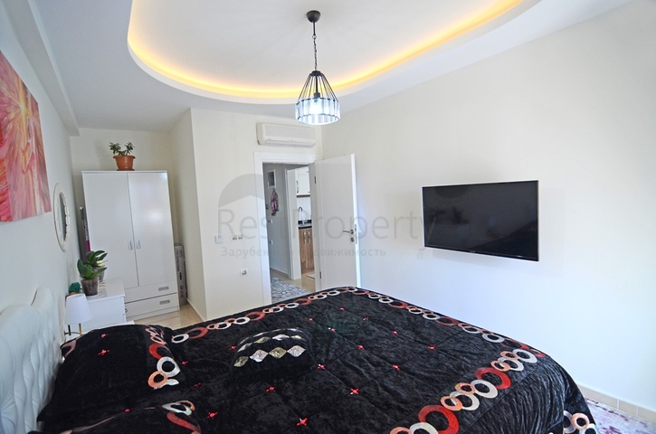 شقة انيقة - تصميم غرفة وصالة - بالكون مغلق -في مهموتلار / الانيا 