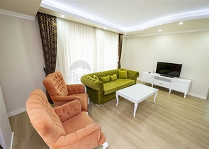 شقة 2 + 1 مع أثاث في مجمع مخطط فندقي في أنطاليا