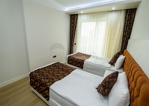 شقة 2 + 1 مع أثاث في مجمع مخطط فندقي في أنطاليا