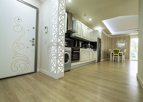 شقة 2 + 1 مع أثاث في مجمع مخطط فندقي في أنطاليا