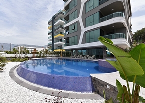 اطلالة بحرية مباشرة - شقة 2 غرفة وصالة - ضمن مجمع سكني حديث - كارجي جاك / الانيا 