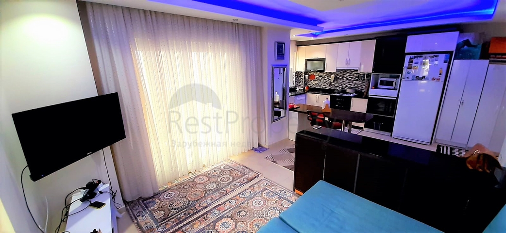 شقة غرفة وصالة - مناسبة للاستثمار او العطلات - ضمن مجمع في منطقة مهموتلار / الانيا 