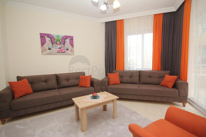 100 متر عن شاطئ البحر - شقة غرفتين وصالة مفروشة - مهموتلار / الانيا 