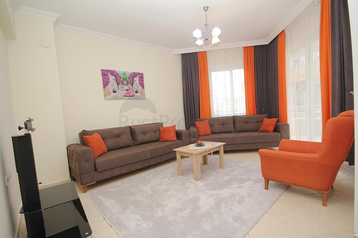 100 متر عن شاطئ البحر - شقة غرفتين وصالة مفروشة - مهموتلار / الانيا 