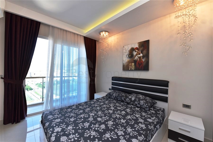 اطلالة بحر ساحرة - طابق مرتفع -شقة 1+1 مفروشة -في مهموتلار / الانيا 