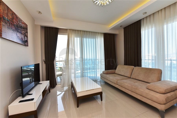 اطلالة بحر ساحرة - طابق مرتفع -شقة 1+1 مفروشة -في مهموتلار / الانيا 