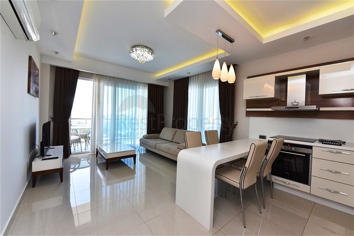 اطلالة بحر ساحرة - طابق مرتفع -شقة 1+1 مفروشة -في مهموتلار / الانيا 