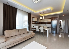 اطلالة بحر ساحرة - طابق مرتفع -شقة 1+1 مفروشة -في مهموتلار / الانيا 