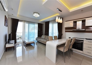 اطلالة بحر ساحرة - طابق مرتفع -شقة 1+1 مفروشة -في مهموتلار / الانيا 