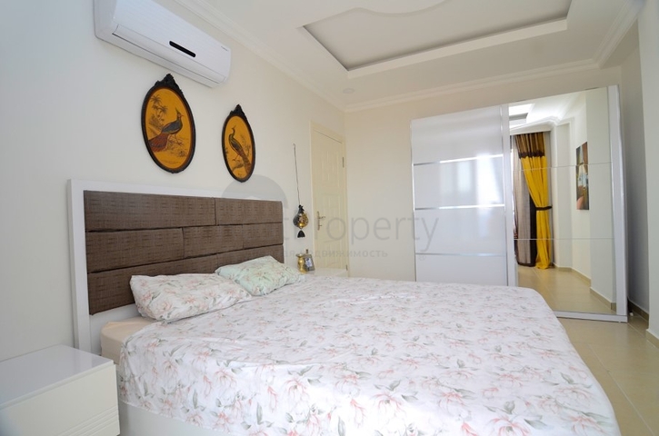 اطلالة بحر - طابق مرتفع - شقة غرفة وصالة - في مهموتلار / الانيا 