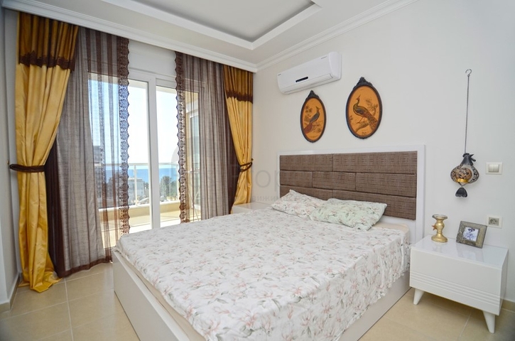 اطلالة بحر - طابق مرتفع - شقة غرفة وصالة - في مهموتلار / الانيا 