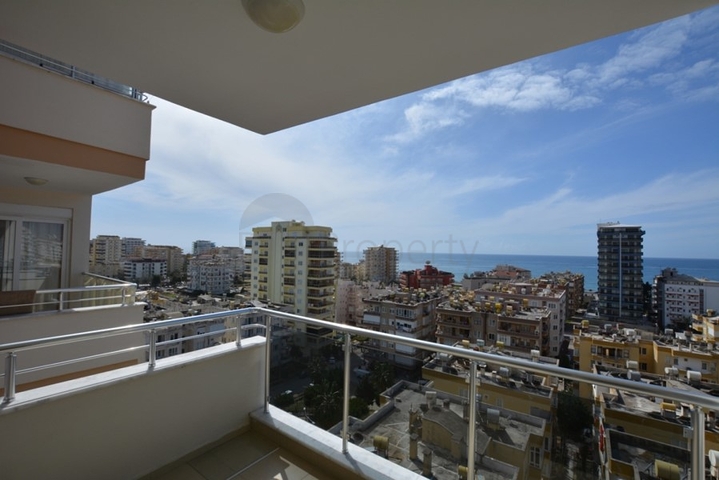 اطلالة بحر - طابق مرتفع - شقة غرفة وصالة - في مهموتلار / الانيا 