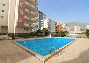 اطلالة بحر - طابق مرتفع - شقة غرفة وصالة - في مهموتلار / الانيا 