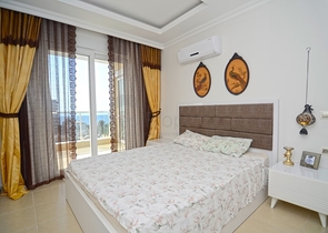 اطلالة بحر - طابق مرتفع - شقة غرفة وصالة - في مهموتلار / الانيا 