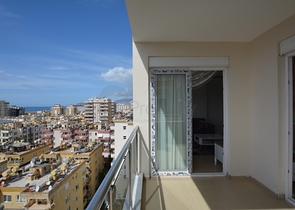 اطلالة بحر - طابق مرتفع - شقة غرفة وصالة - في مهموتلار / الانيا 