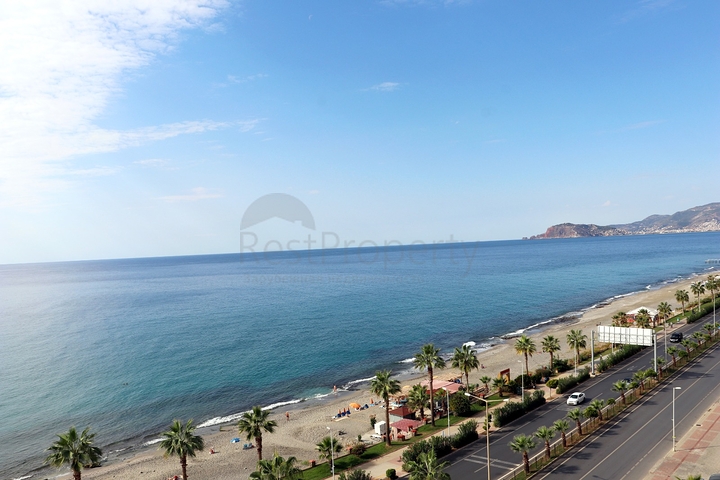 اطلالة بحر مباشرة - شقة طابق مرتفع - ضمن مجمع فاخر - في مهموتلار / الانيا 